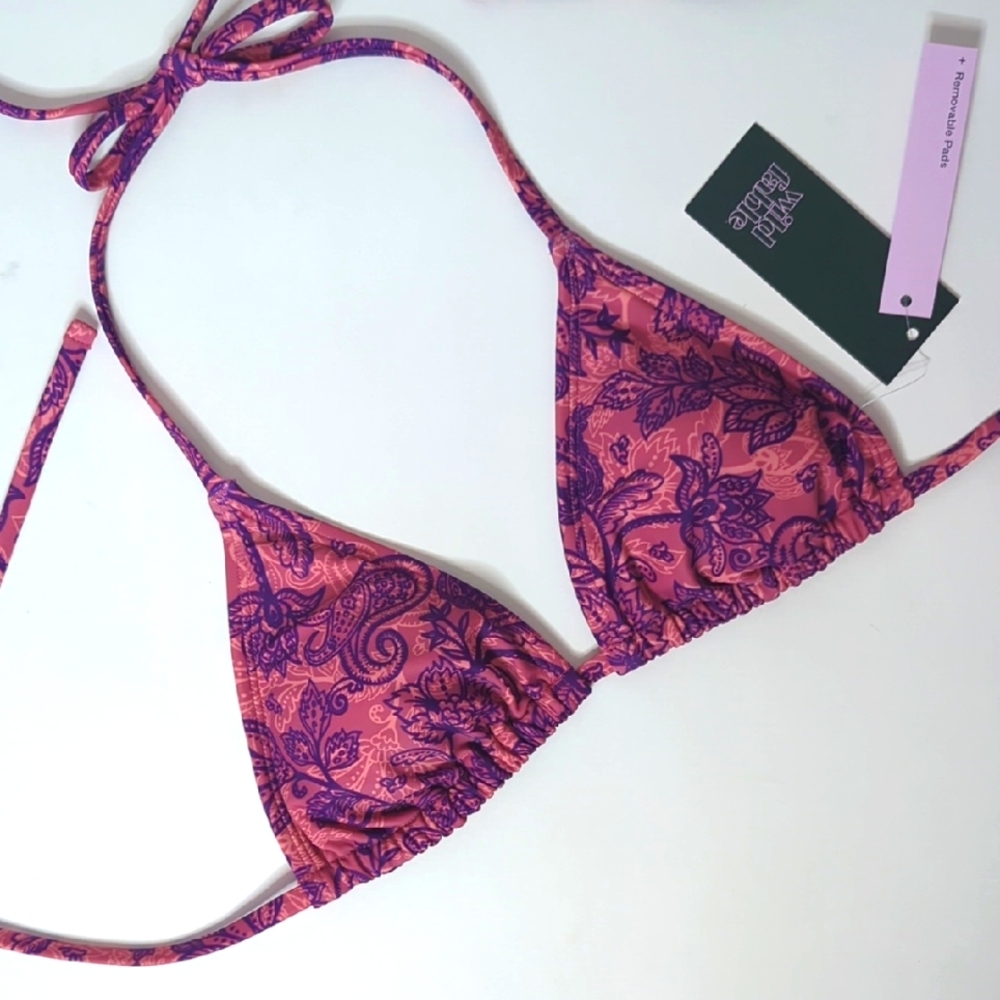 Wild Fable Medium Coverage Triangle Bikini Top In Size S